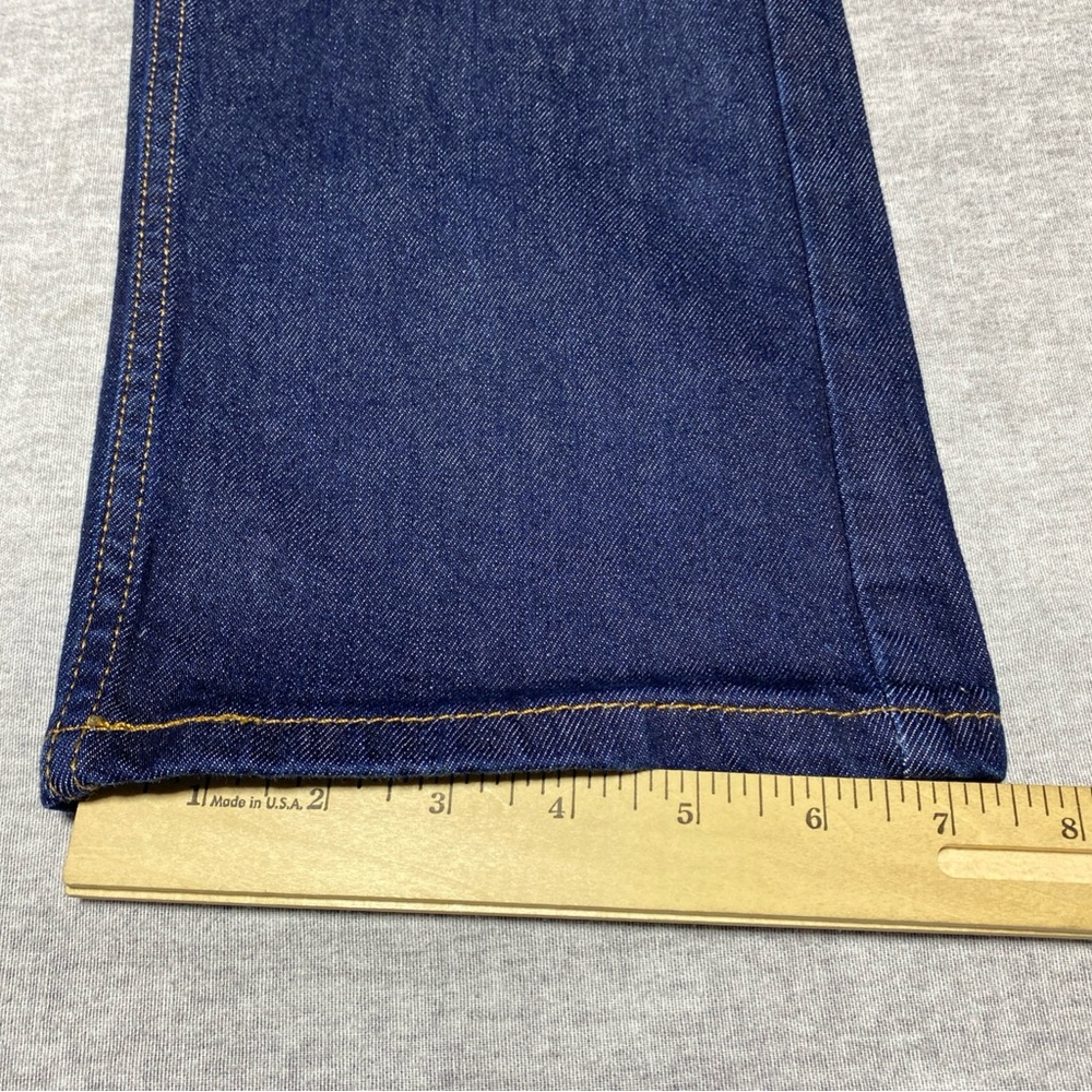 Levis 513 Jeans Mens Tag 32x32 Actual 34x31 Blue Dark Slim Straight Smart Casual - Picture 13 of 13